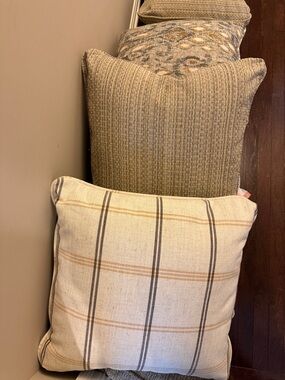 Neutral Throw Pillows - 9 pillows